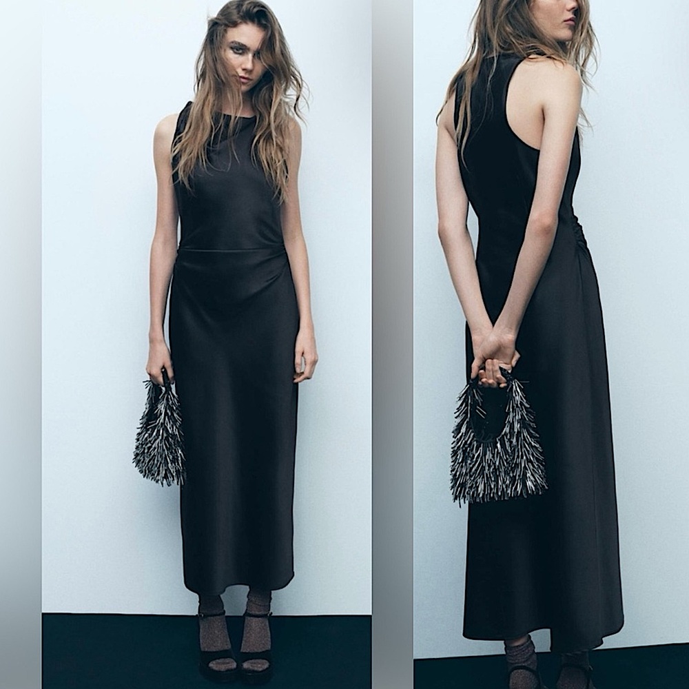 NWOT Zara Satin Effect Dress